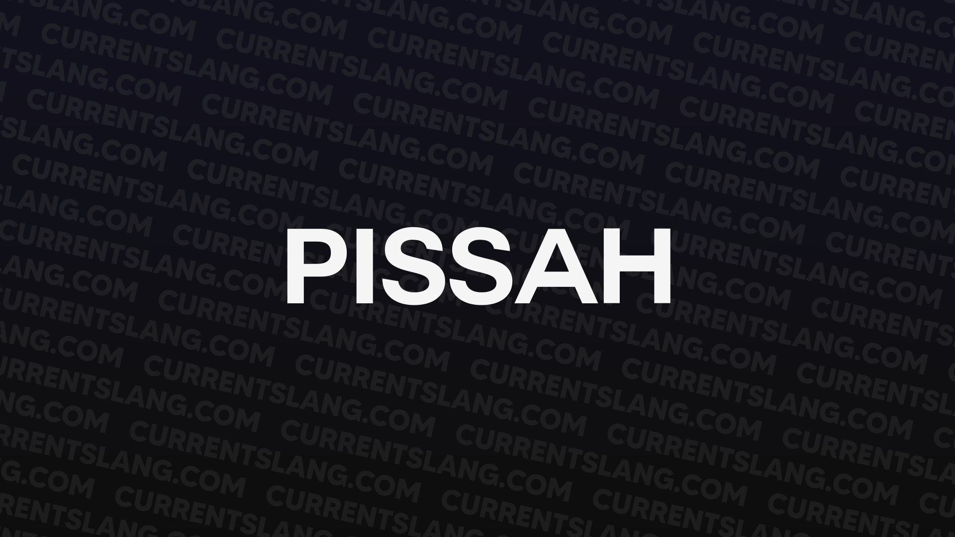 title image for Pissah